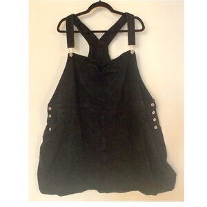 Plus - Shiny By Nature Jean Bib Mini Dress